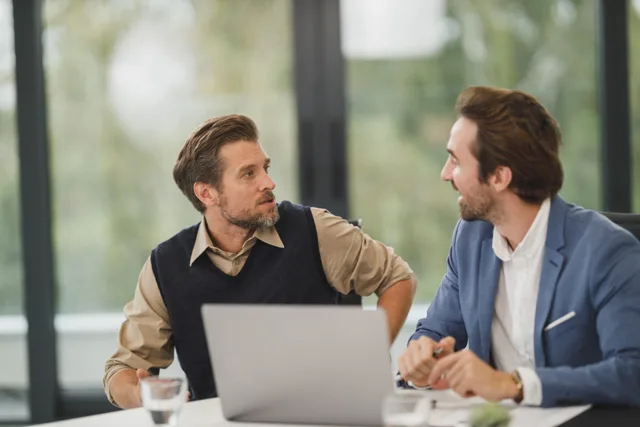 Business Men. Comparing email software when the verdict is a process rather than a winner
